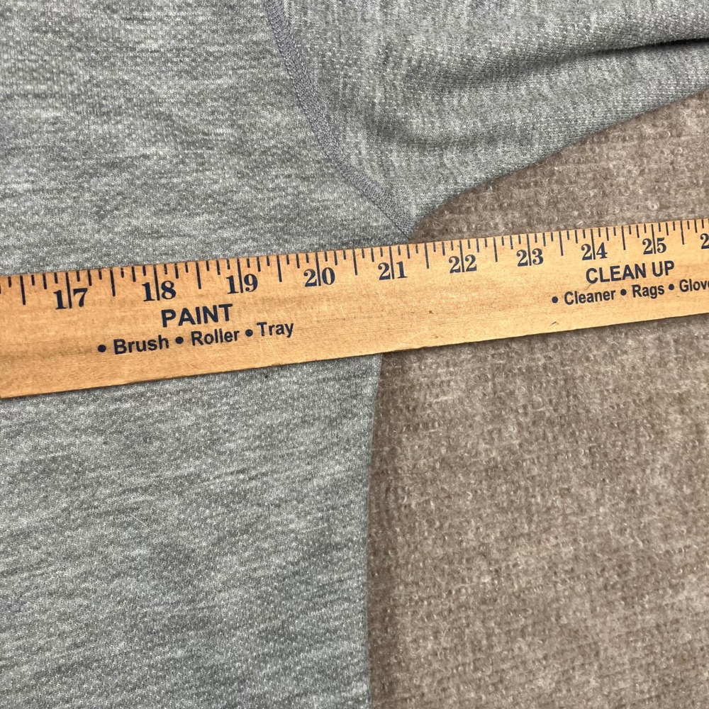 L.L.Bean Men's Large Gray Fleece Quarter Zip Pullover Thumb Holes Made in USA - Picture 5 of 7